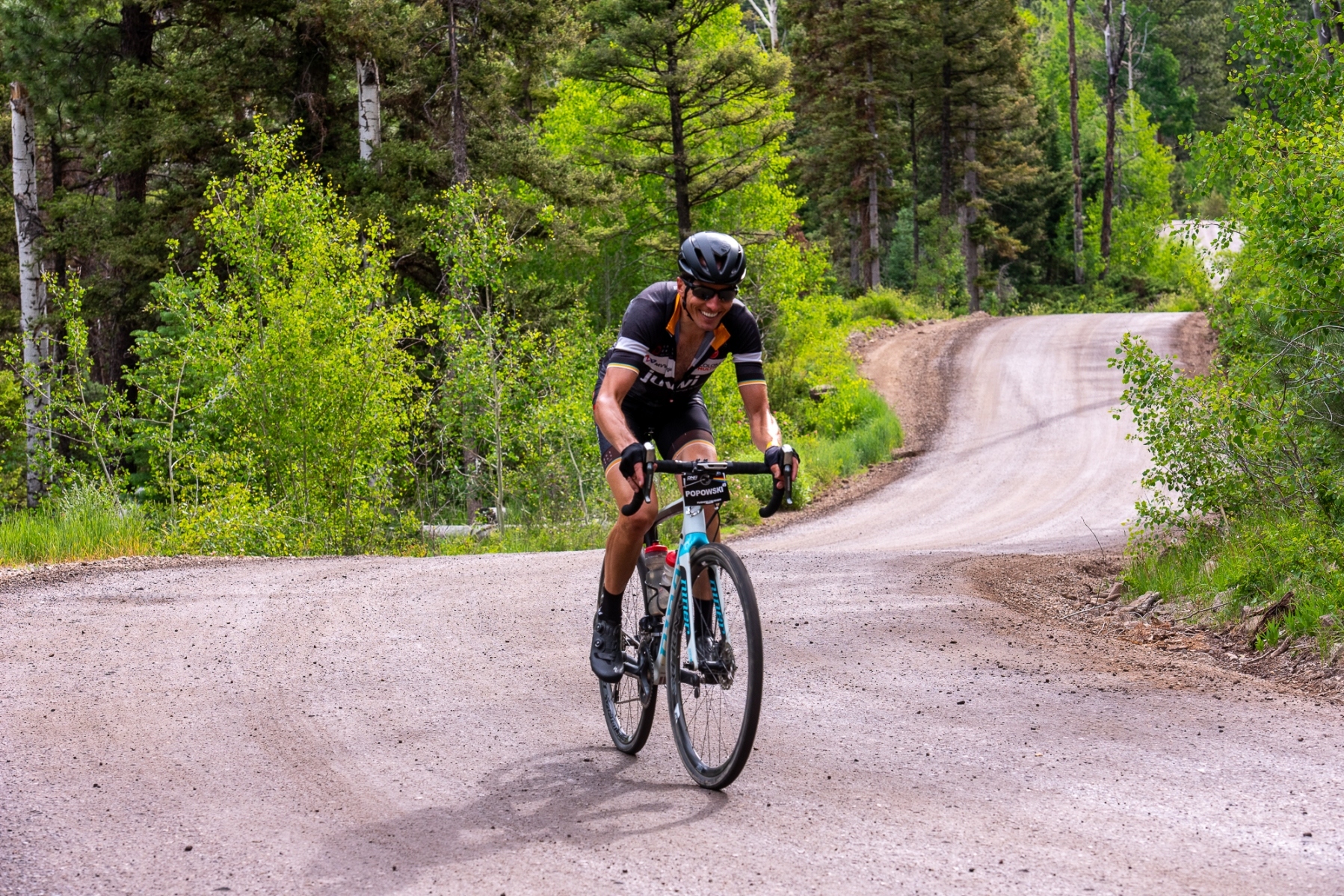 LeRoy Popowski (Juwi Solar) on the early climb towards Betenson Flat. Photo: Steven L. Sheffield.
